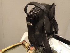 Enny Vintage Italian Black Nappa Leather Small Crossbody Bag. ( Iconic) NEW.