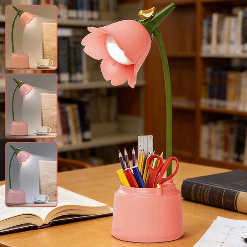 Led flower desk lamp - flower,