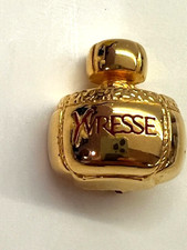 Vintage YSL Yves Saint Laurent yvresse Gold Tone Perfume Bottle Brooch