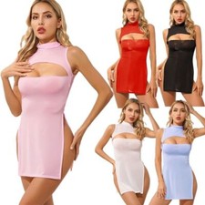 Women Cutout Mesh Dress Anime