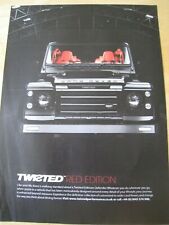 LAND ROVER TWISTED RED EDITION 2014 POSTER ADVERT READY TO FRAME A4 SIZE FILE O
