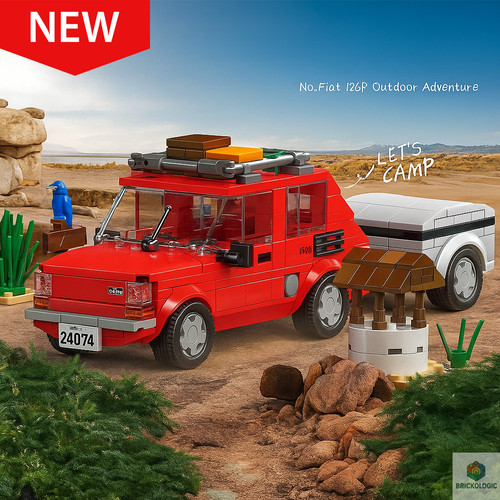 Fiat 126p classic car moc - fiat,