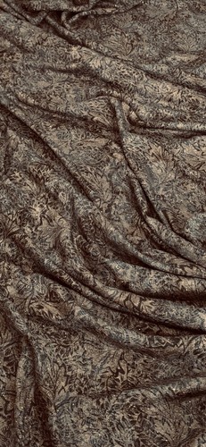 Brown black floral stretch - brown,