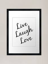 Live Laugh Love Framed Art