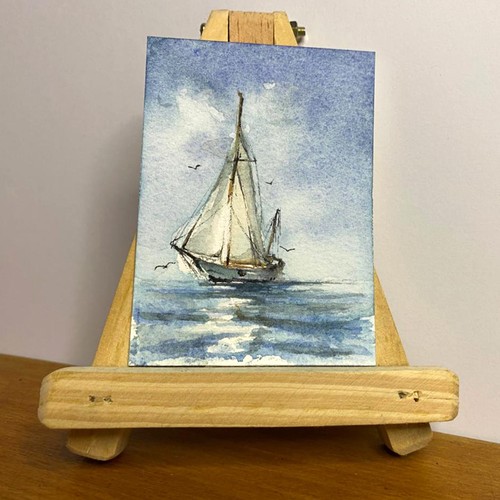 Aceo watercolor painting ooak - aceo,