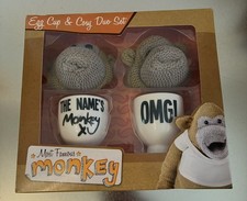 P.G. Tips - "Monkey" 2 Egg Cups W/ Cosy - Breakfast Set in Original Box