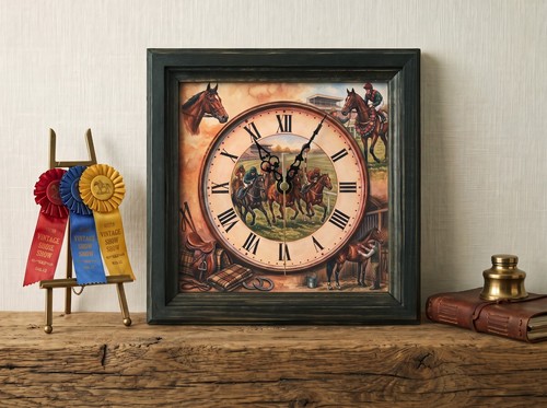 Horse racing clock - horse,