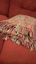 Zara pink/white blanket/throw