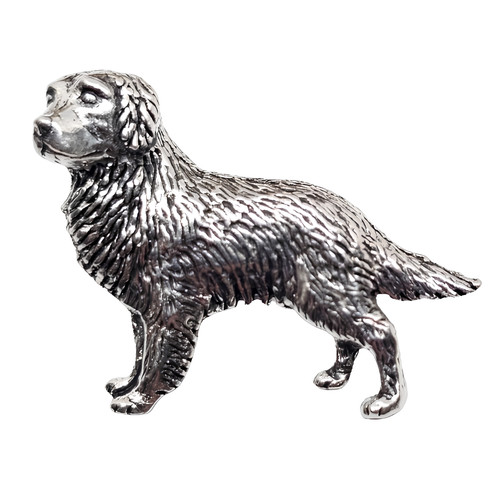 Golden retriever pin badge - golden,