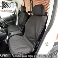 Vauxhall Combo Front Seat Covers Tailored Waterproof (2018 On) Black 1200
