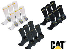 Cat Workwear Crew Socks Caterpillar CAT Heavy Duty Cotton Terry Reinforced Heel