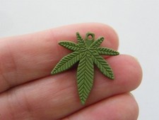 8 Marijuana weed leaf charms
