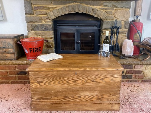 Old antique pine chest - antique,