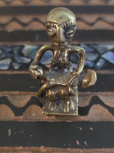 Old small african bronze - old,