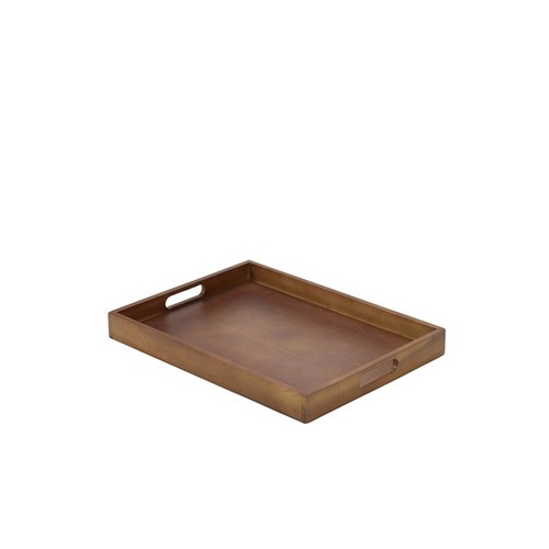 Tray black acacia - tray, wood