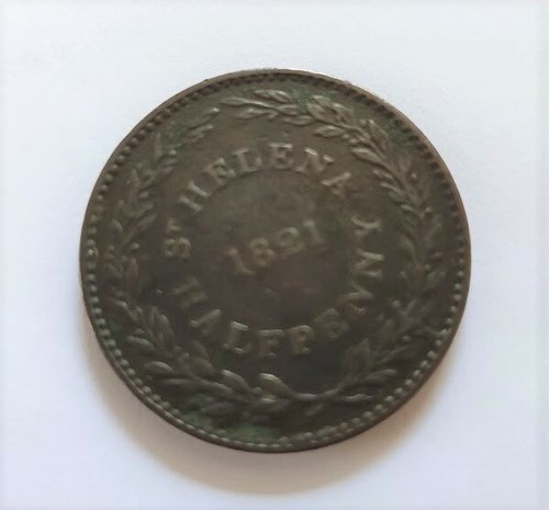 Rare helena halfpenny 1821 - helena,