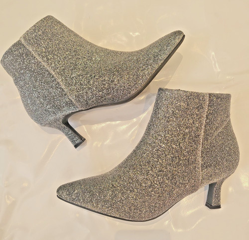Silver glittery ankle - boots, jd