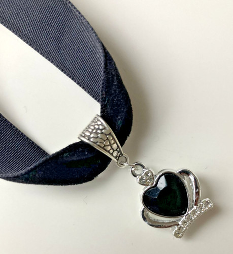 Black velvet with heart - heart, and