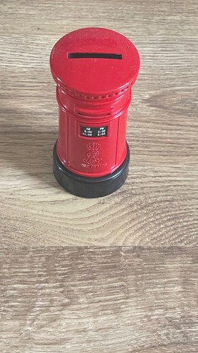 Small red london post box - red,