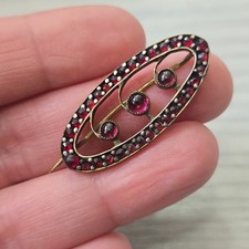 Victorian Garnet Paste Brooch