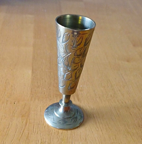 Metal miniature goblet/vase