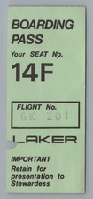 Laker Airways Boarding Pass