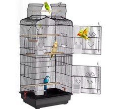 Large Parrot Bird Cage Open
