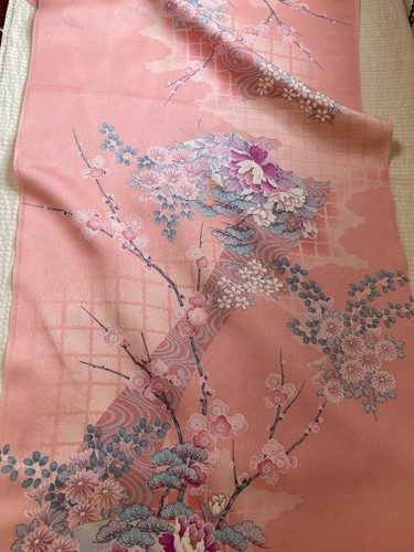 Japanese kimono silk fabric - , /