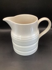 Vintage Large Price Kensington white banded Churn milk jug - 15.5cm High
