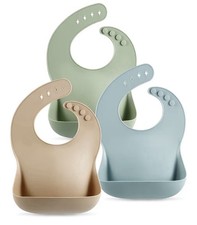 3 Pack Silicone Baby Bibs with