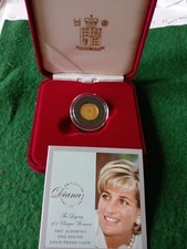 Alderney 2007 Diana Princess Of Wales Solid Gold £1 Coin ~ 1.24g Of 0.999 Gold. 