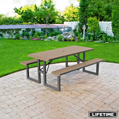 Lifetime folding picnic table - folding,