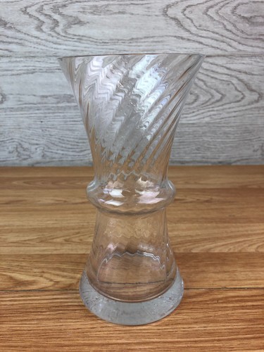 Clear glass vase with - clear,