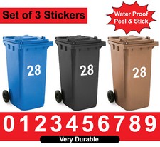 3 x Wheelie Bin Stickers