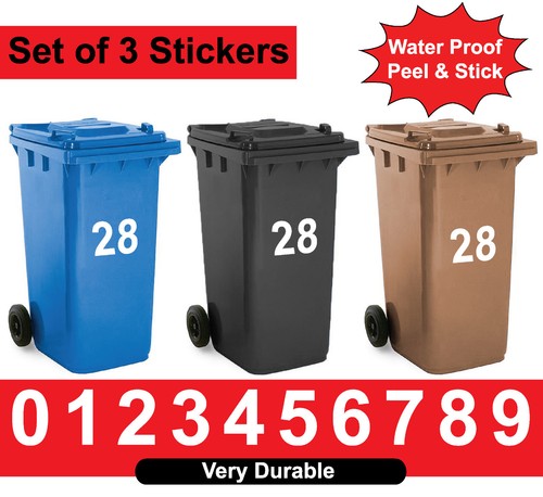 Wheelie bin stickers - 3,