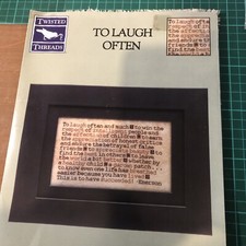 Cross Stitch Chart And Hand Dyed Evenweave Fabric To Laugh Often