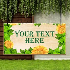 Personalised Wooden Hanging Plaque Garden Sign Summer House Shed Sign Home Decor