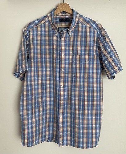 Blue harbour checked short - blue,