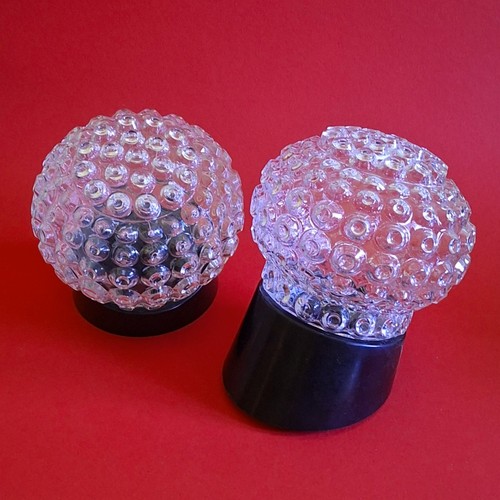 Vintage glass wall sconces mid - sconces,