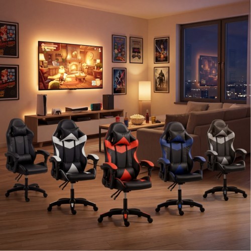 Leather racing gaming chair - gaming,