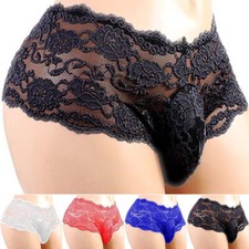 Mens Sexy Lace Thong G-String