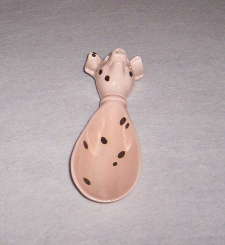 Vtg ceramic pig spoon scoop - spoon,