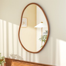 XL Irregular Wall Mirror Living Room Bedroom Entryway Vintage Wavy Accent Mirror