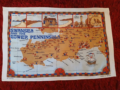 Vintage 1970s tea towel - vintage,