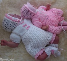 BABY KNITTING PATTERNS DK 35 MOLLY GIRLS OR REBORN DOLLS PRECIOUS NEWBORN KNITS