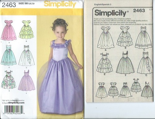 2463 sewing pattern child - s, 's