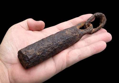 Rare roman steelyard weight - a,