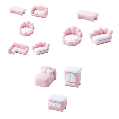 4pcs miniature resin sofa - 4pcs,