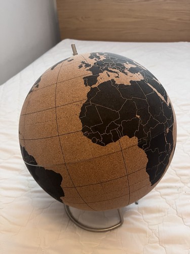 Educational cork world globe - cork,