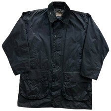 Barbour Border Wax Jacket Navy